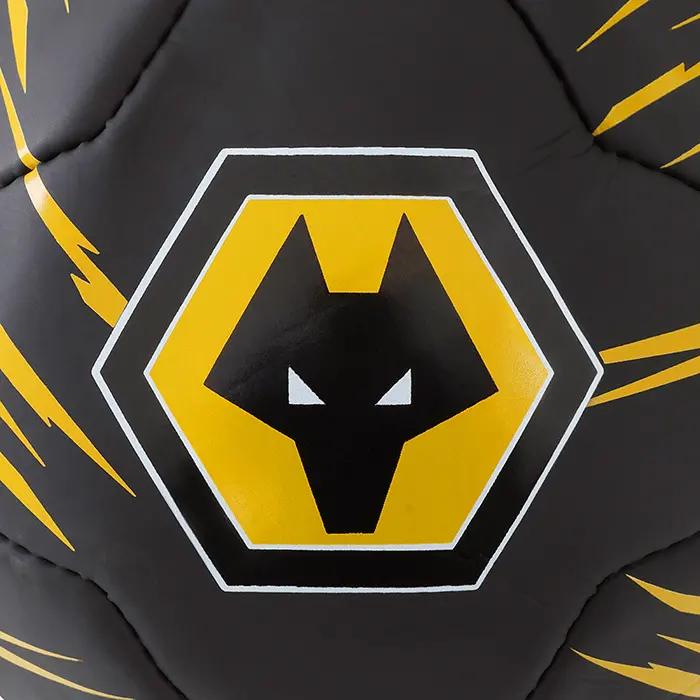 Wolves Kits Shop | Official Bolt Football –  Black – Size 5 Wolverhampton Wanderers Apparel